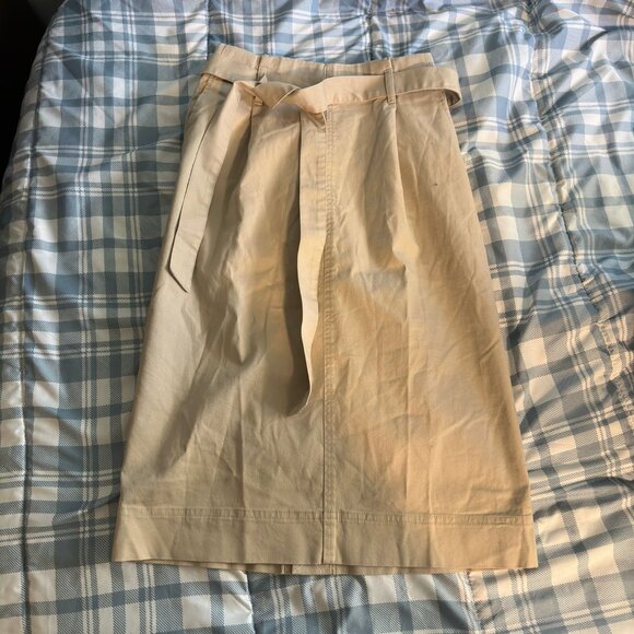 Tan Tie Uniqlo Mid Length Knee Skirt - Picture 1 of 3